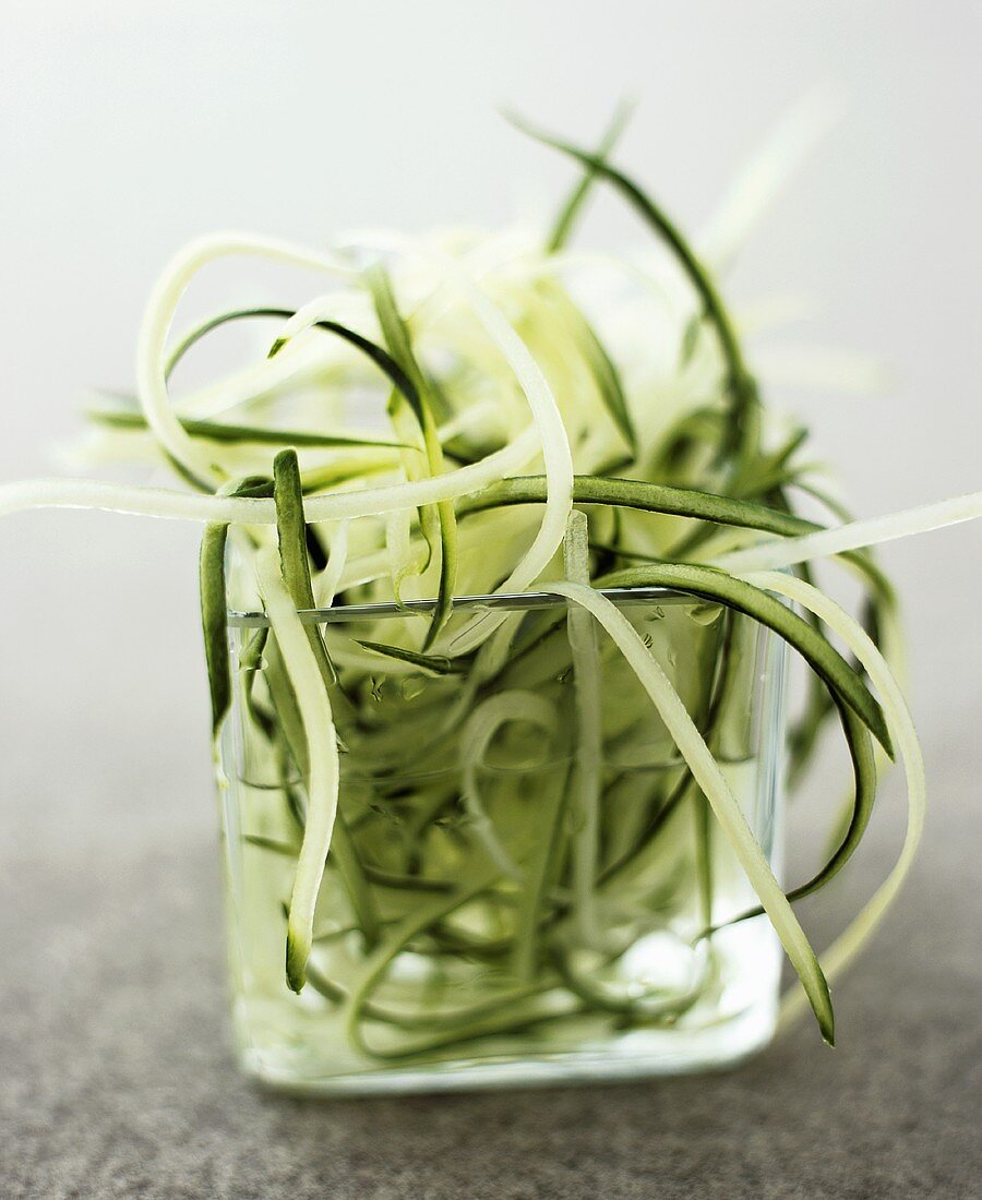 Julienne cucumber