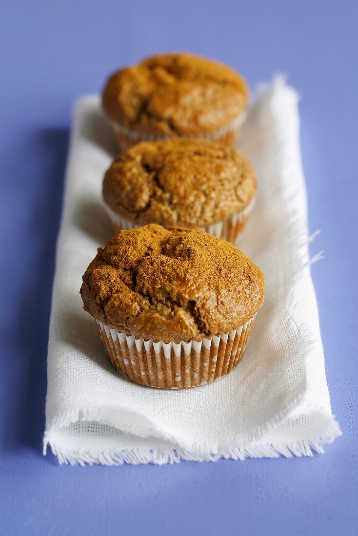 Cinnamon muffins made with wholemeal flour