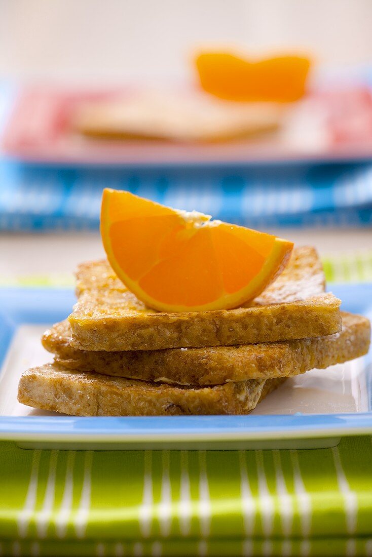 French toast with orange