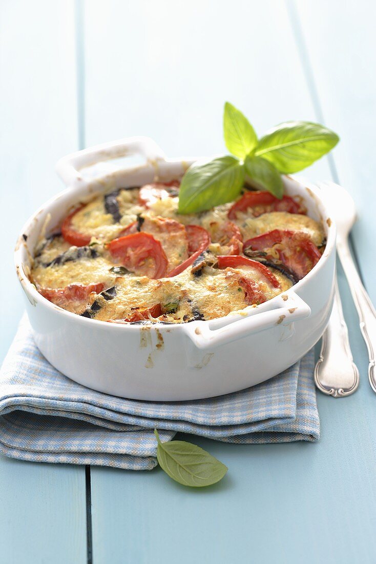 Tomato and aubergine bake