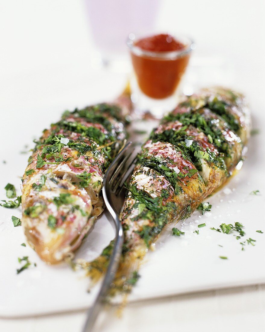 Red snapper with herbs