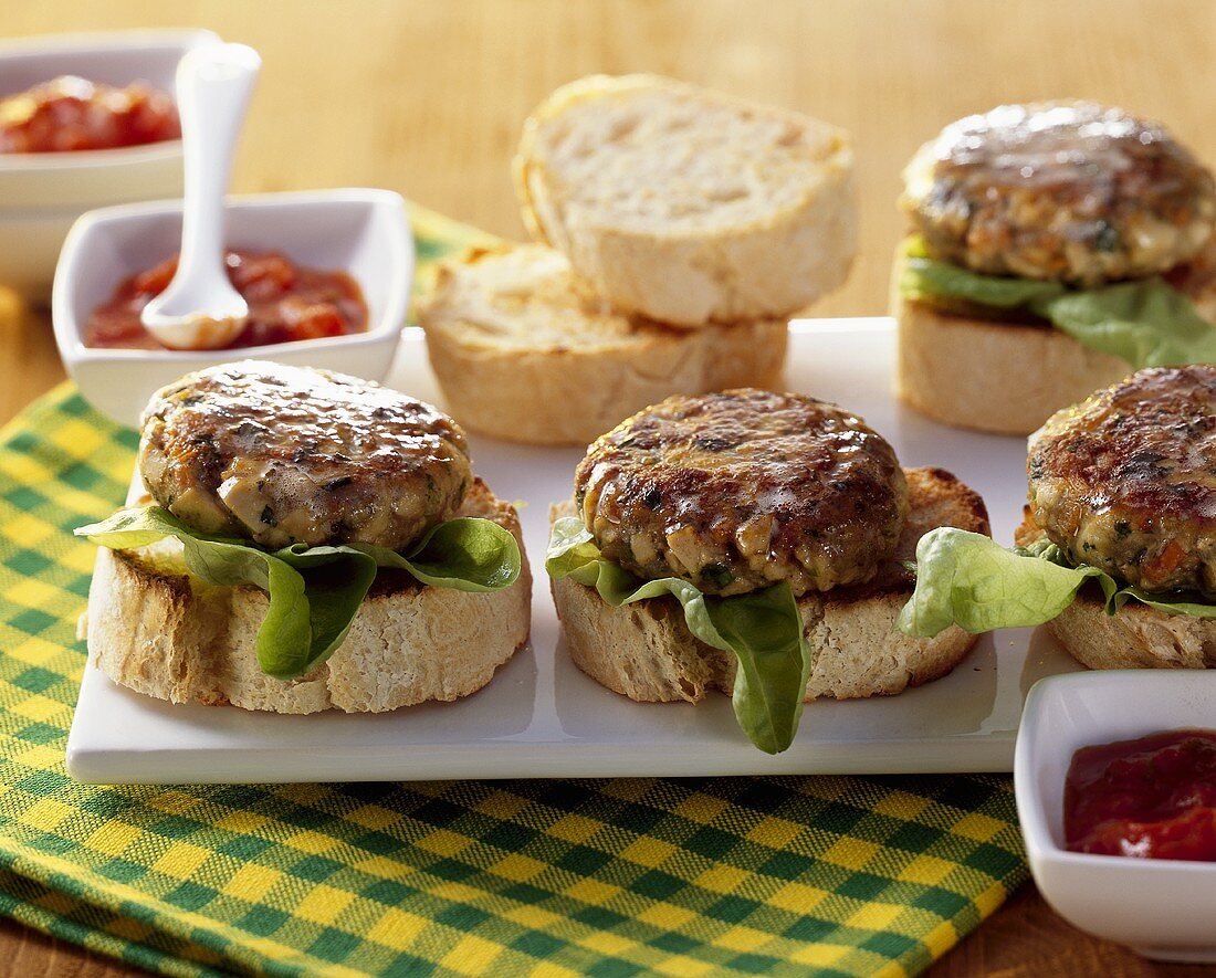 Beef and tofu burgers