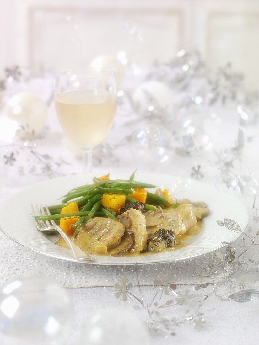 Pork with prunes for Christmas