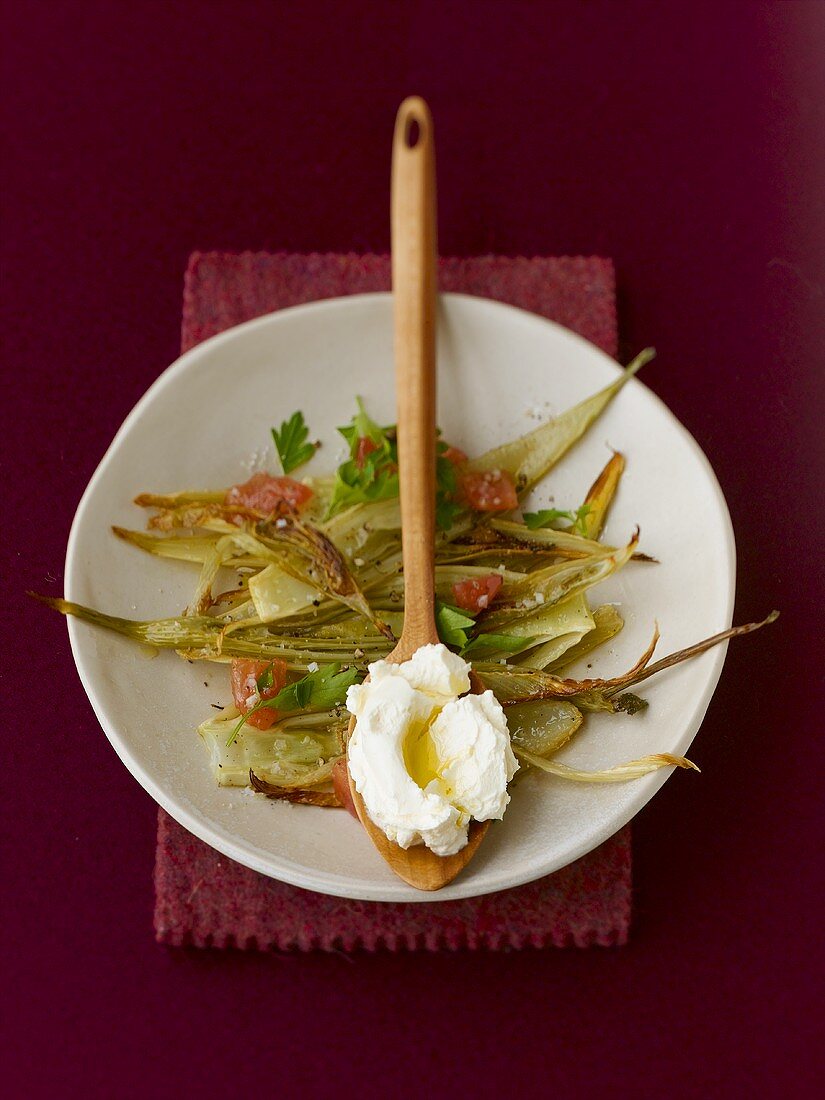 Roasted fennel salad