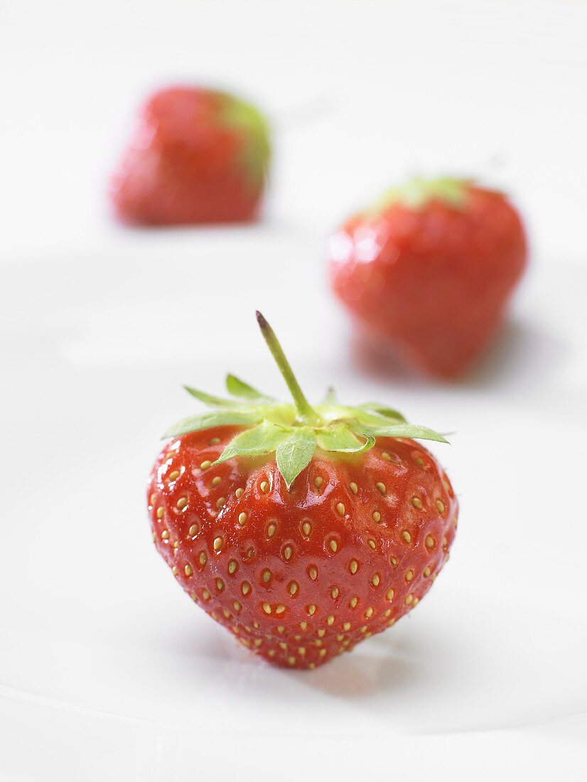Three strawberries