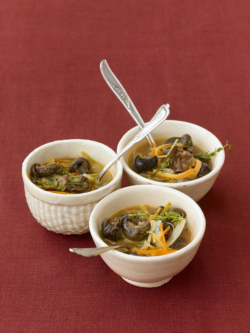 Snail ragout with vegetables