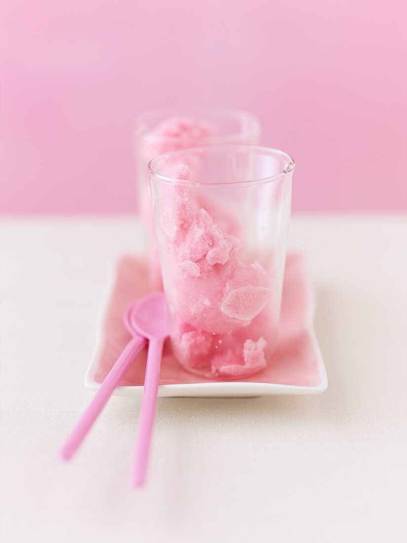 Rhubarb sorbet