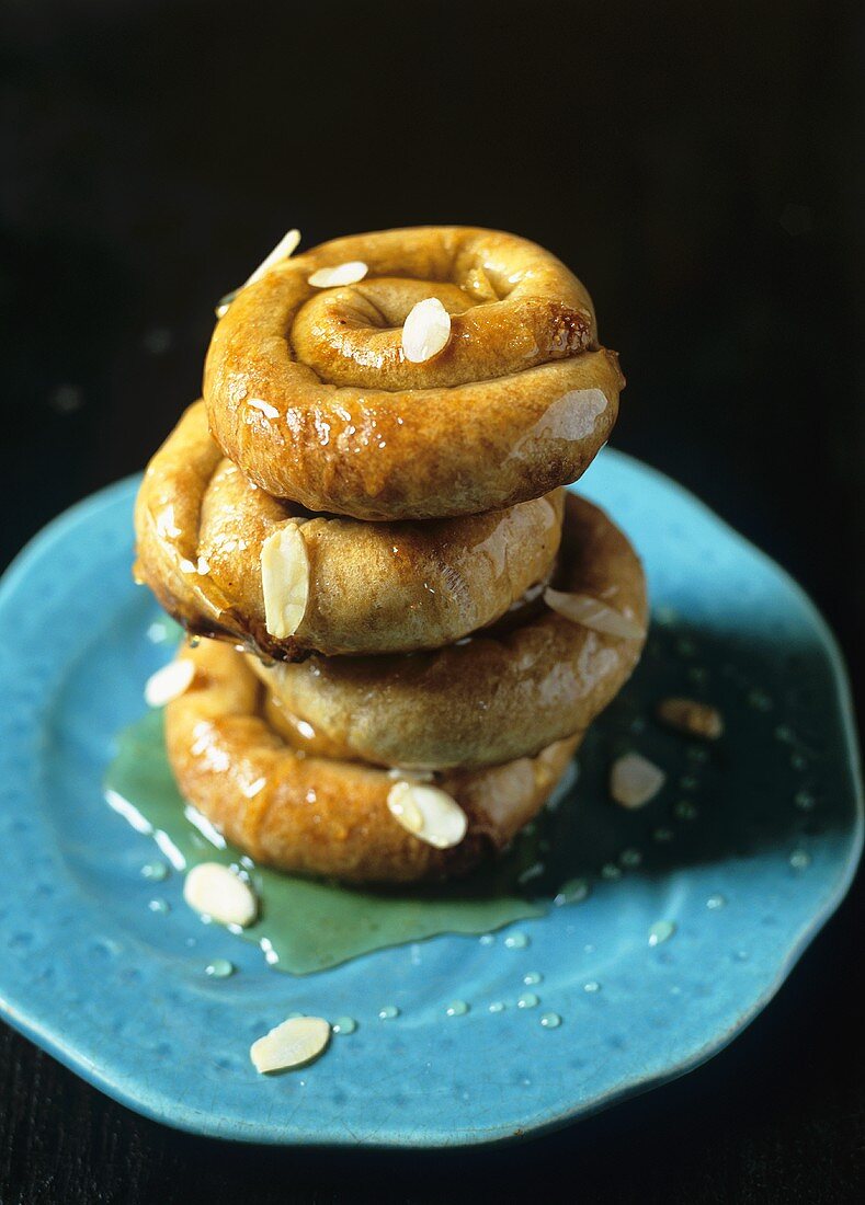 Coiled pastries with honey (Morocco)