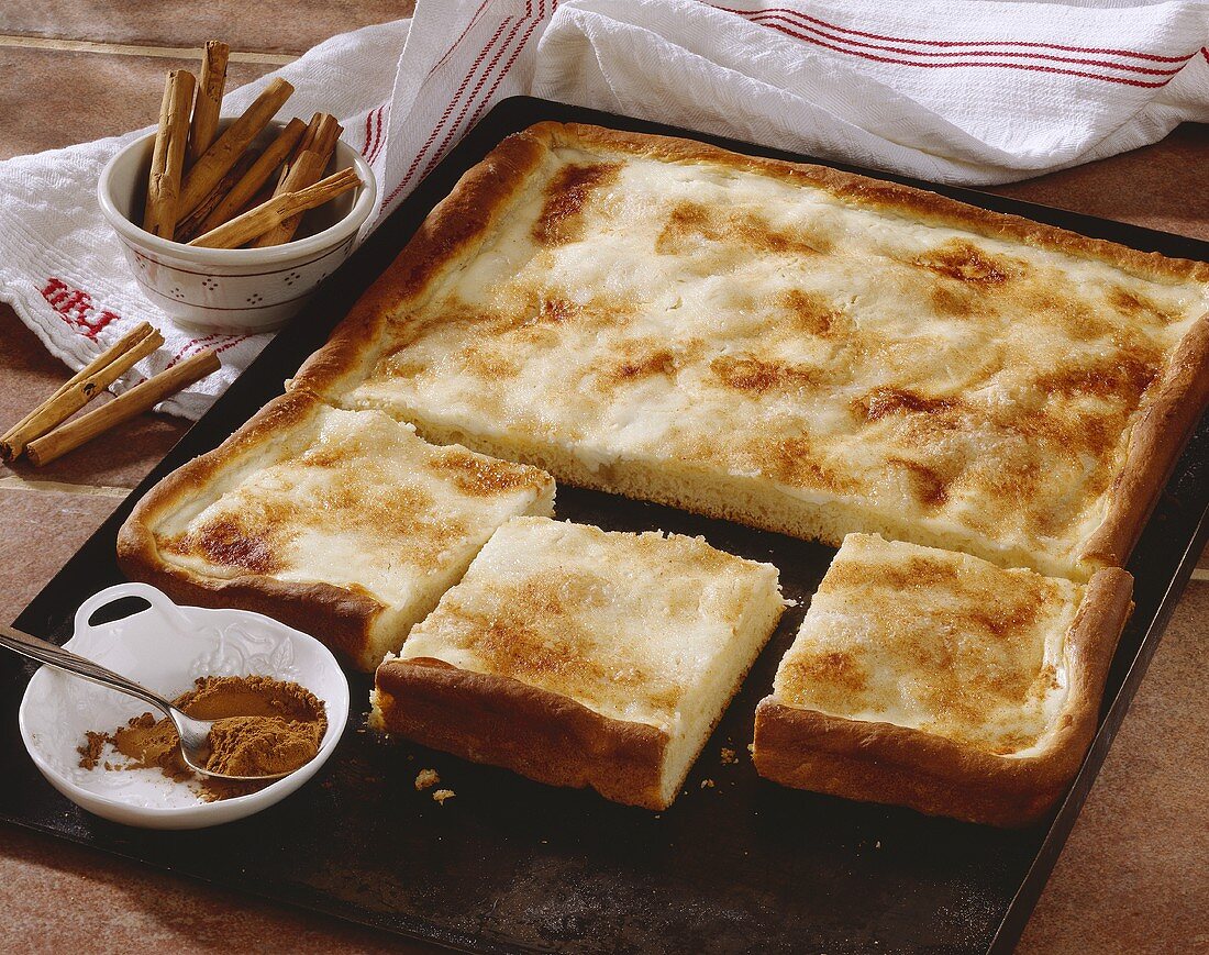 Rahmblaaz (Blechkuchen aus dem Spessart, Deutschland)