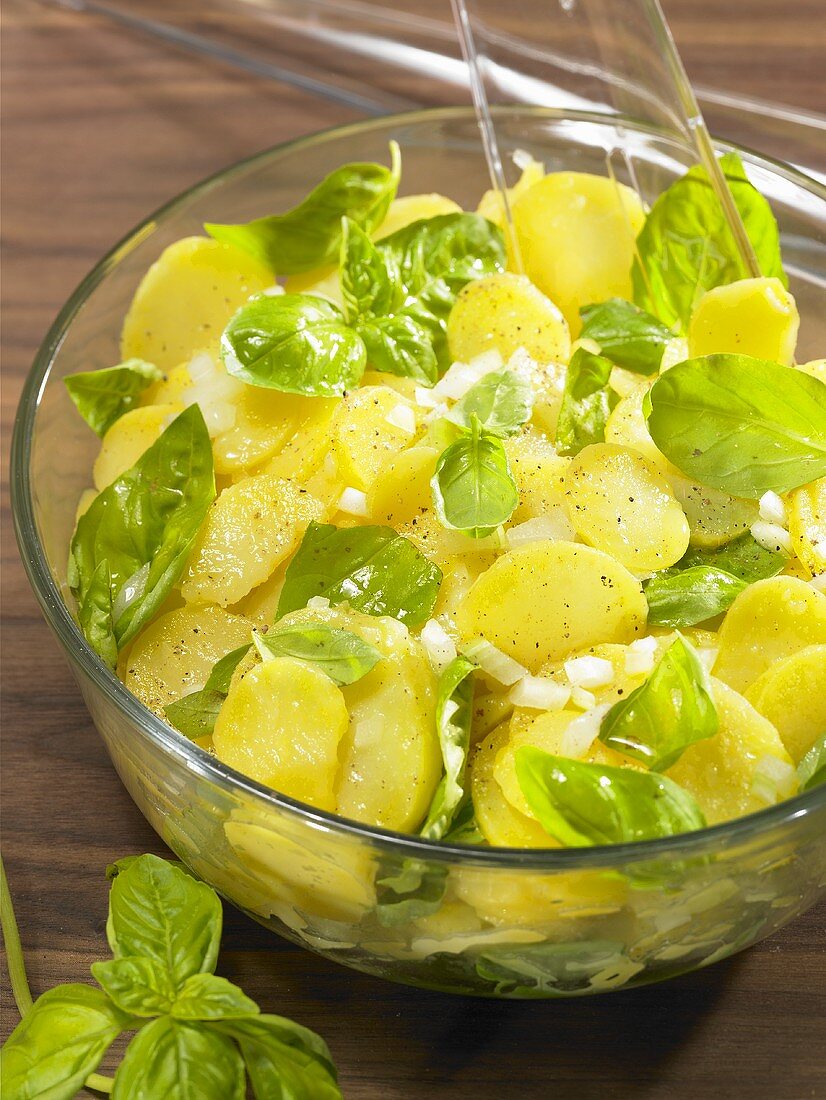 Potato salad with basil