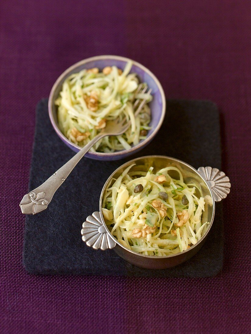 Cabbage and walnut salad