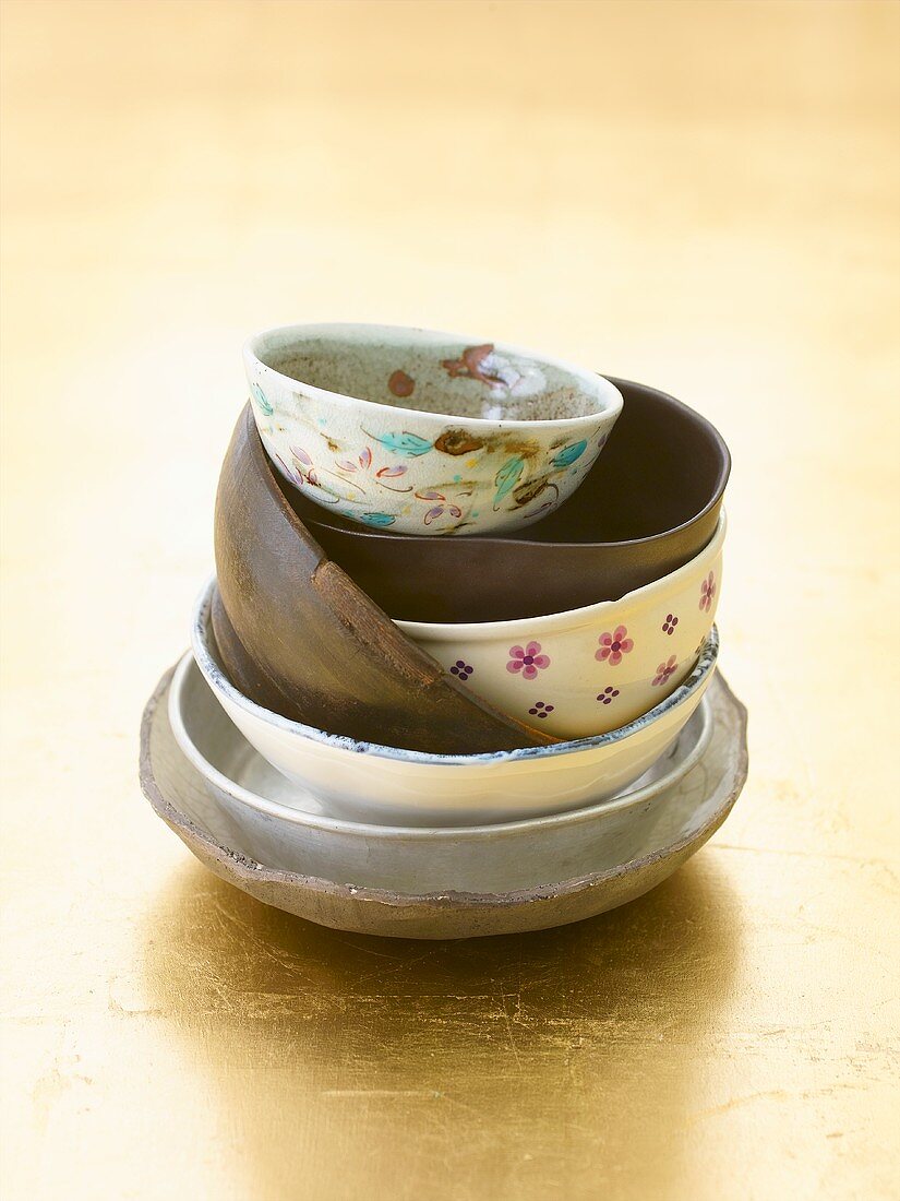 Soup bowls, stacked