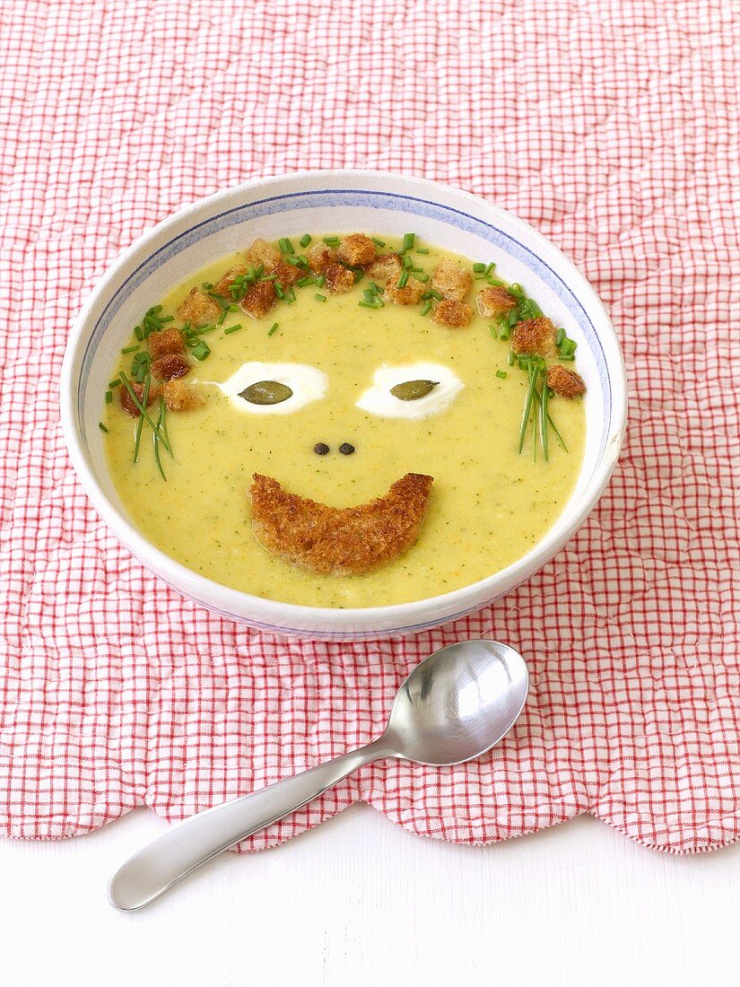 Cream of vegetable soup for children