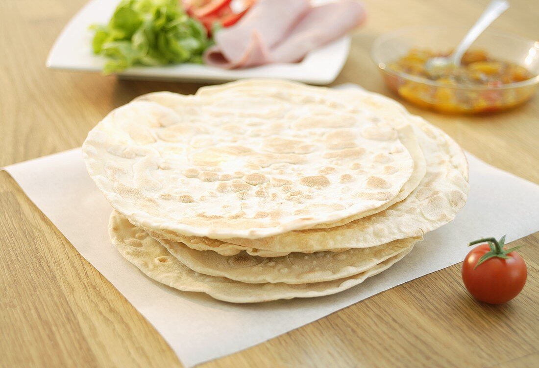 Home-made wheat tortillas