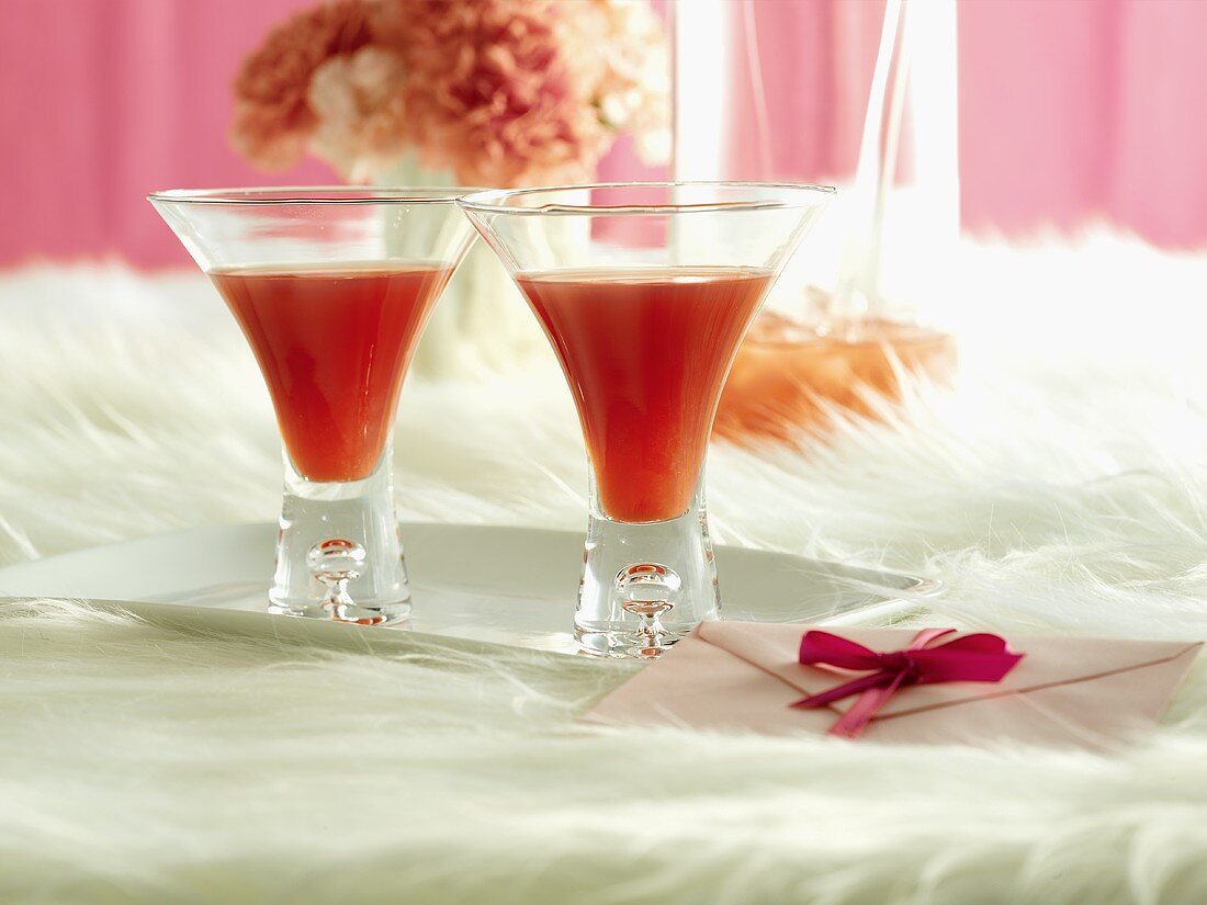 Vanilla vodka with orange and cranberry juice