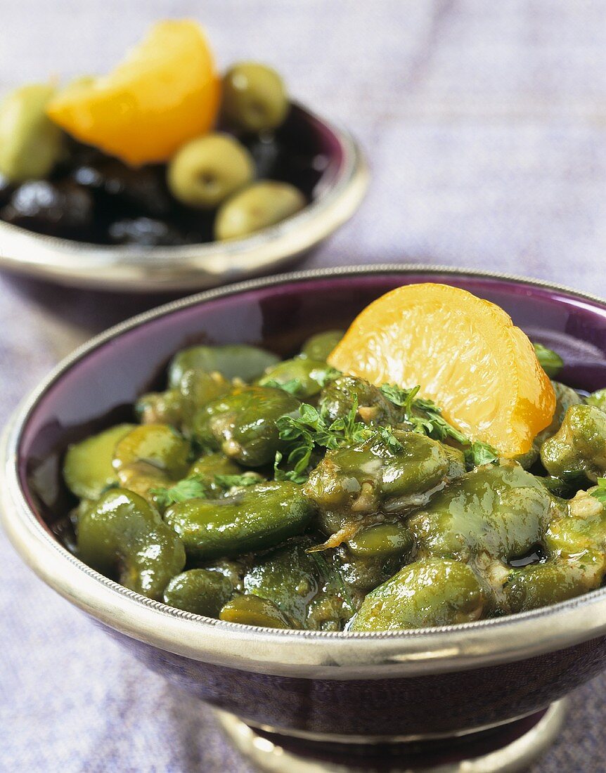 Bohnensalat mit Zitrone und Kräuter