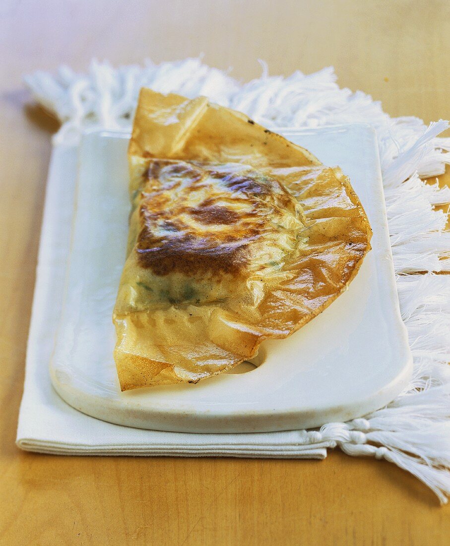 Brik pastry with potato and onion filling