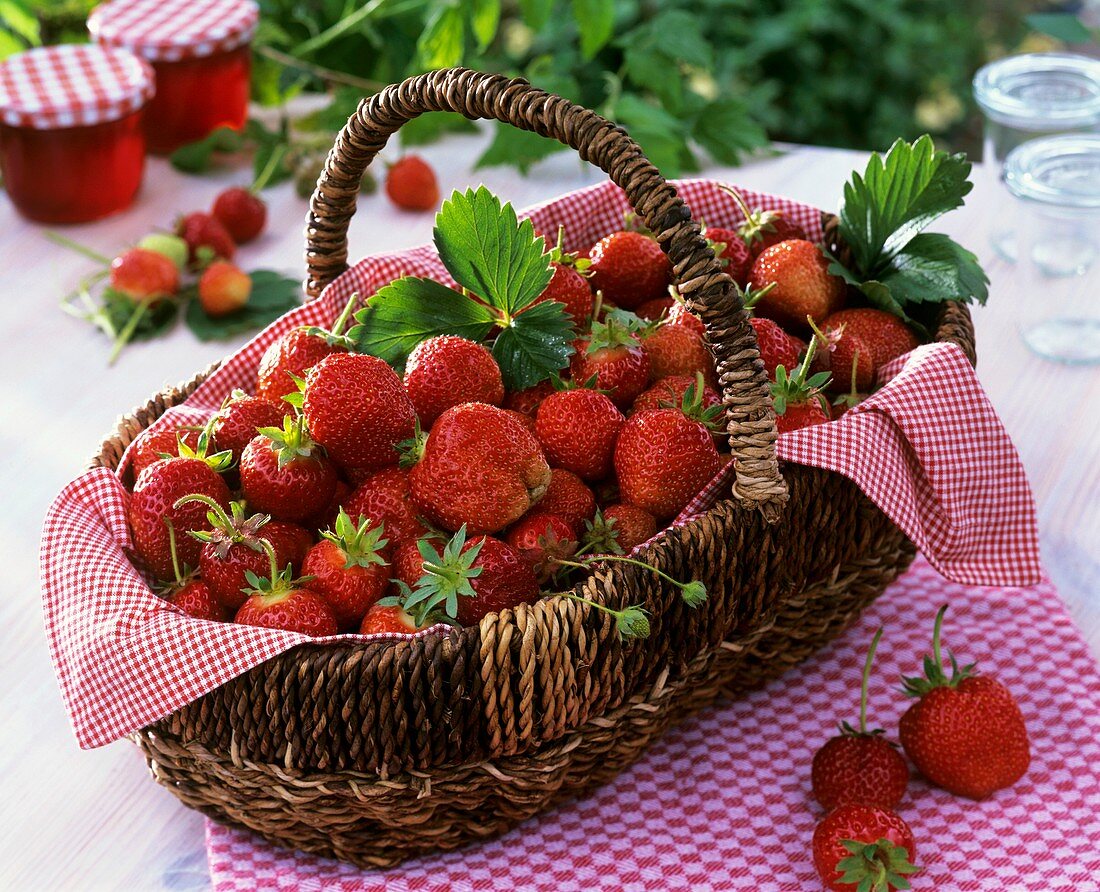 Strawberries in a basket