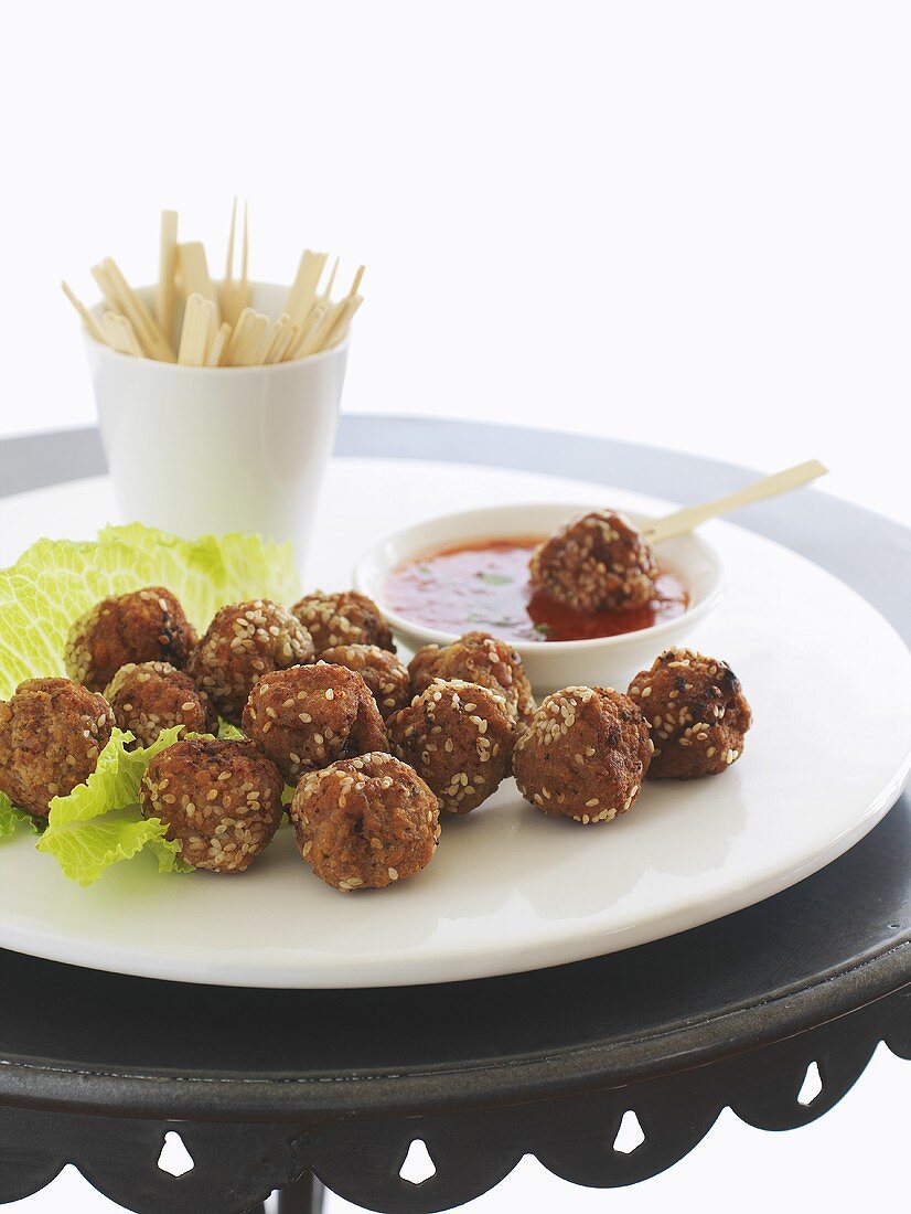 Asian pork and chicken meatballs