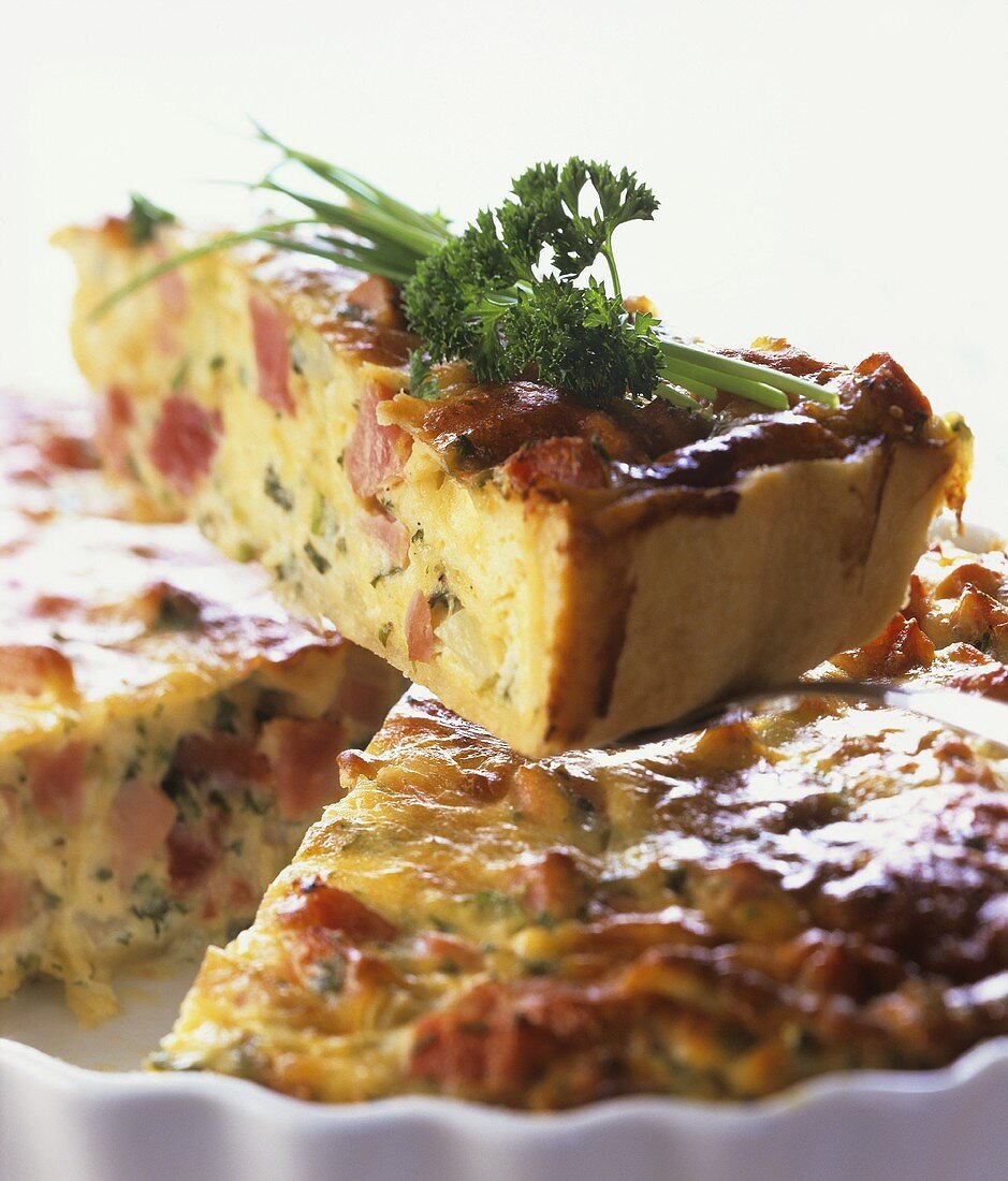 Bacon and vegetable quiche