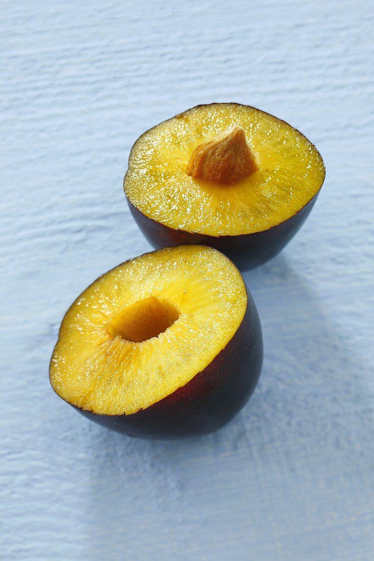 Halved plum