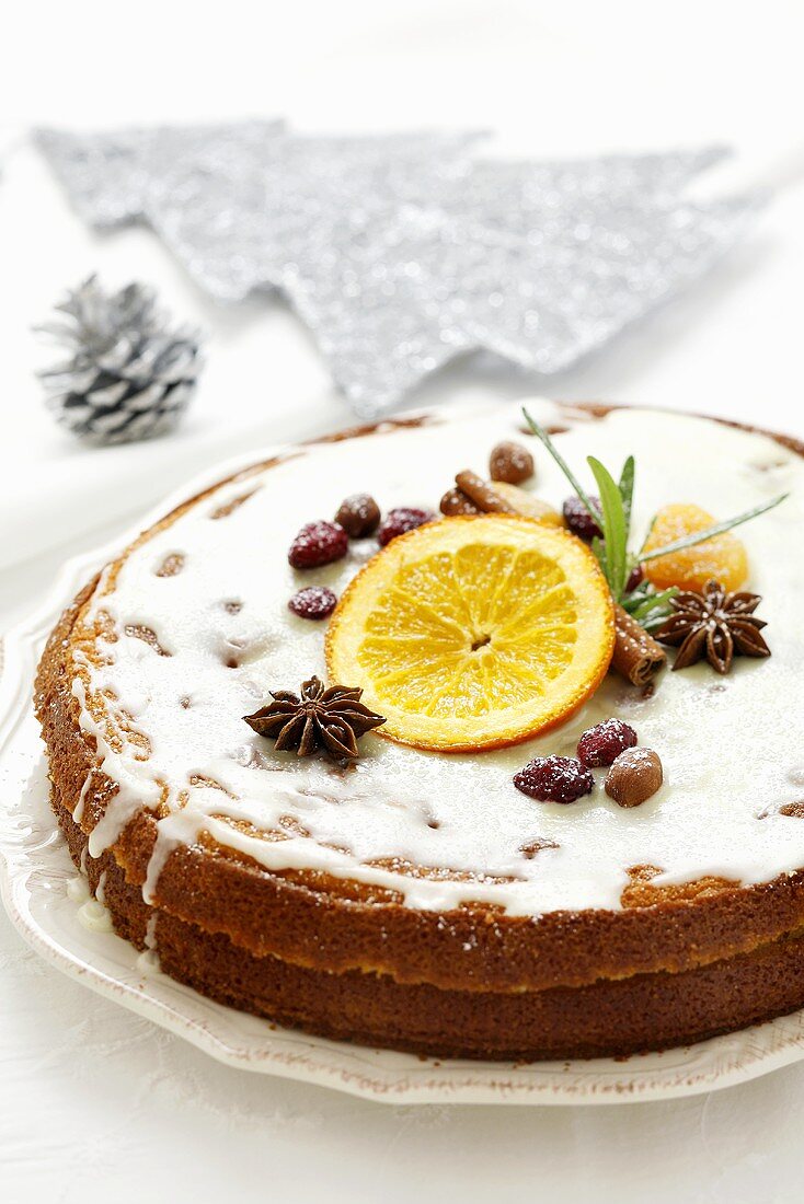 Orangenkuchen zu Weihnachten