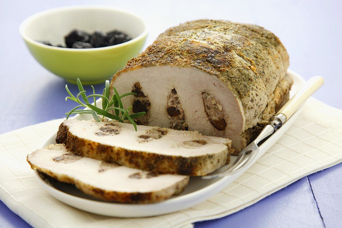Loin of pork with prune stuffing