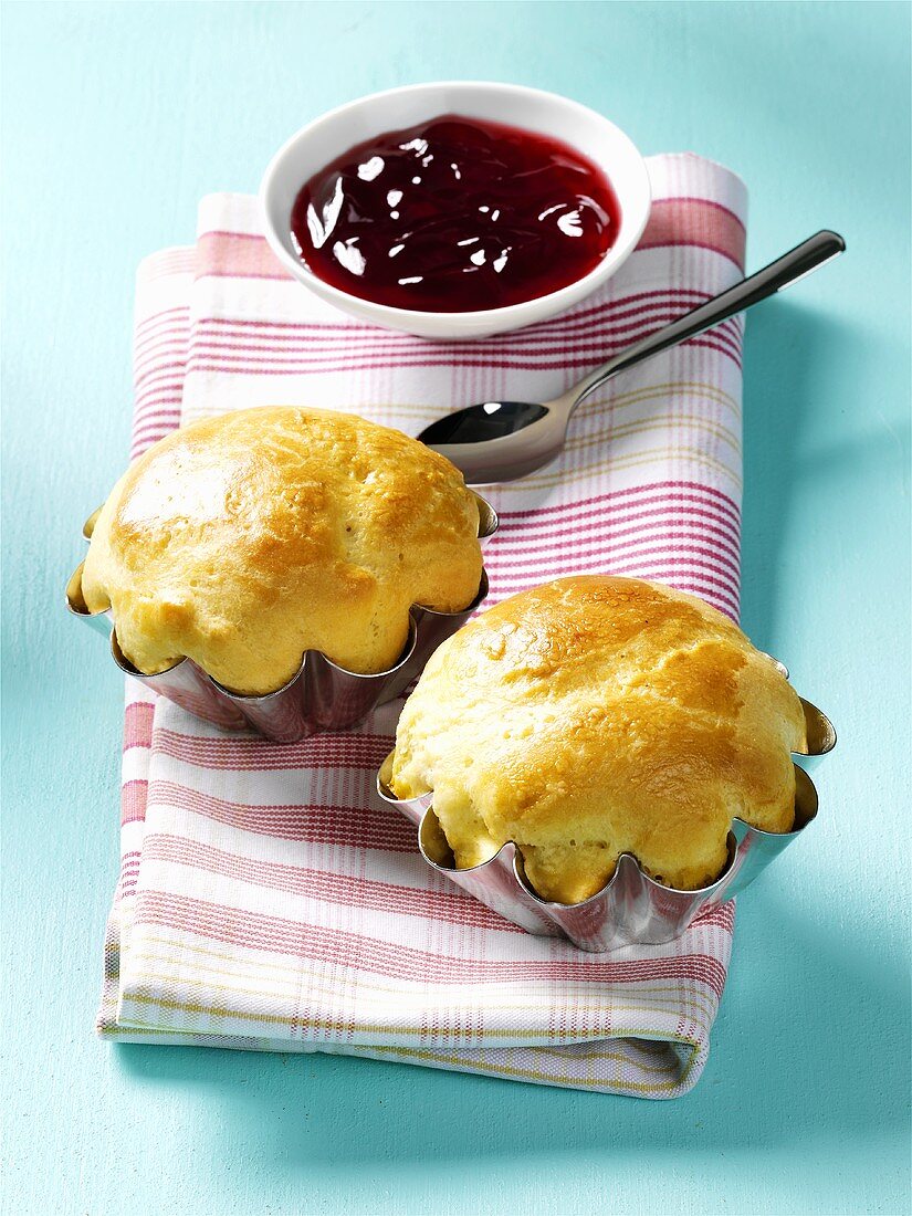 Brioches with jam