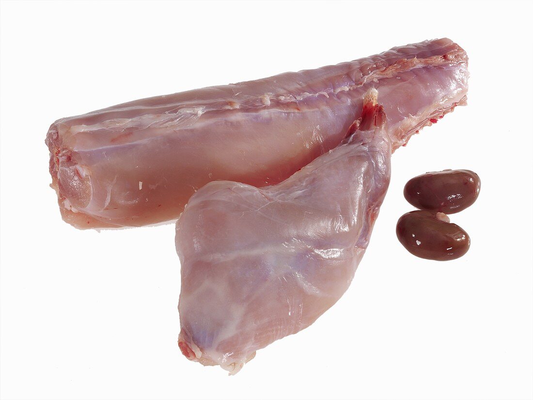 Saddle, leg and kidneys of rabbit