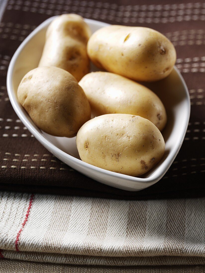 White potatoes in a dish