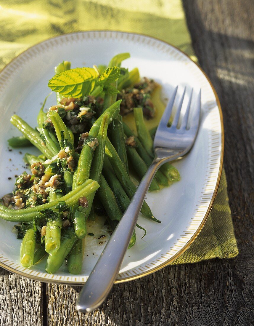 Fagiolini in insalata (Grüne Bohnen Salat, Italien)