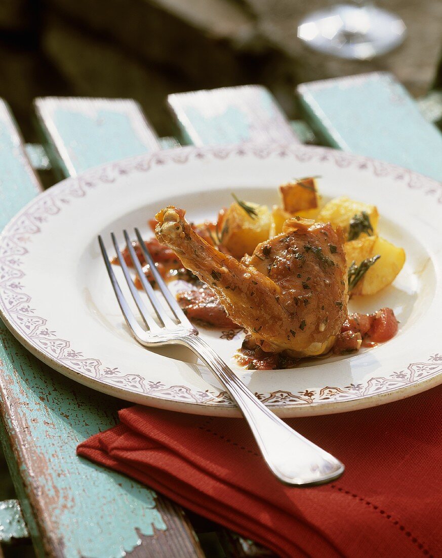 Hähnchen in Tomatensauce