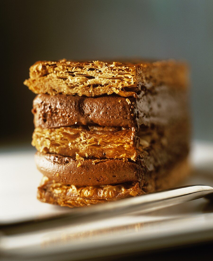 Layered chocolate cake