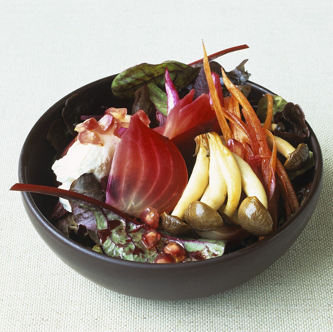 Rote-Bete-Salat mit Enokitake