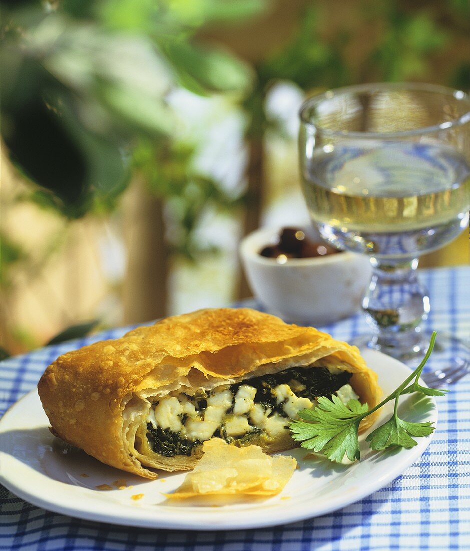 Spinat-Feta-Strudel