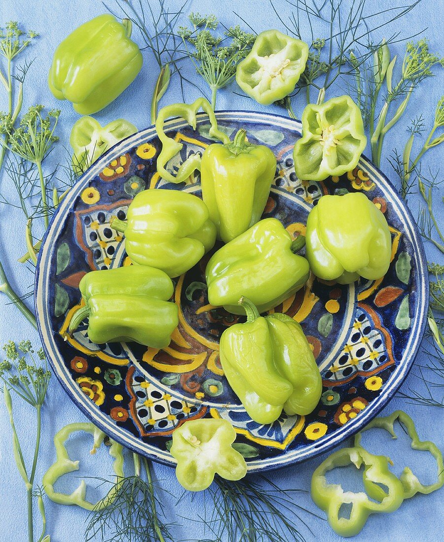 Green peppers and fennel