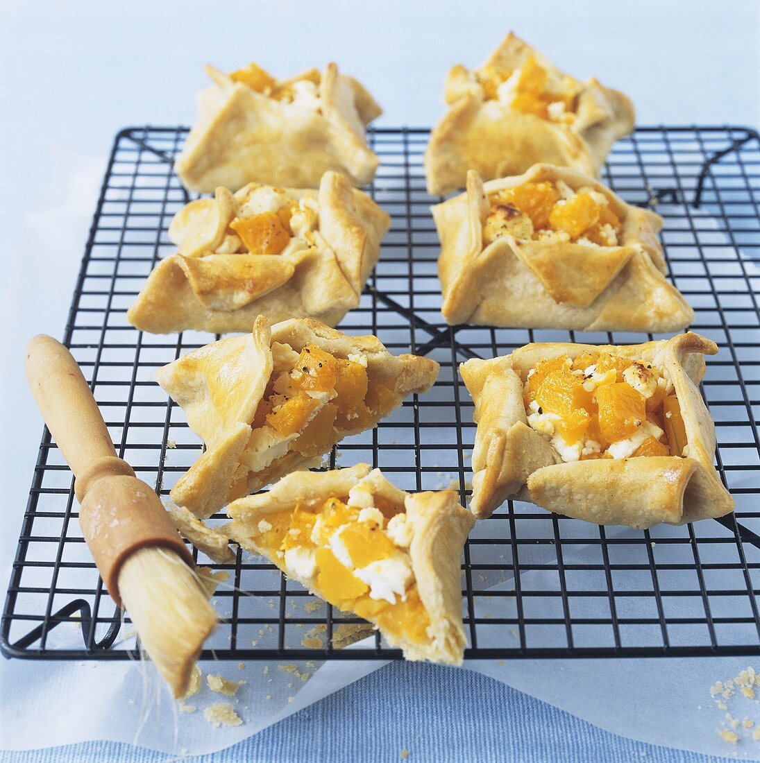 Pumpkin and goat's cheese tarts