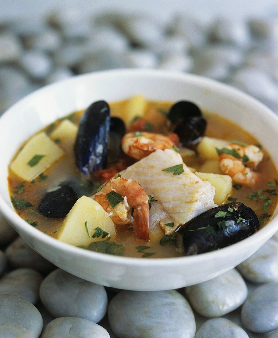 Zuppa di pesce (fish soup), Apulia, Italy