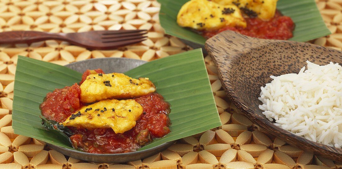 Fish with tomato sauce (India)