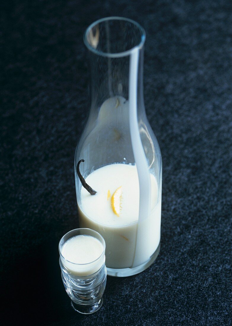 Home-made milk liqueur