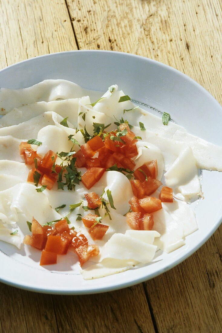 Lardo di Colonnata (Speck in hauchdünnen Scheiben, Italien)