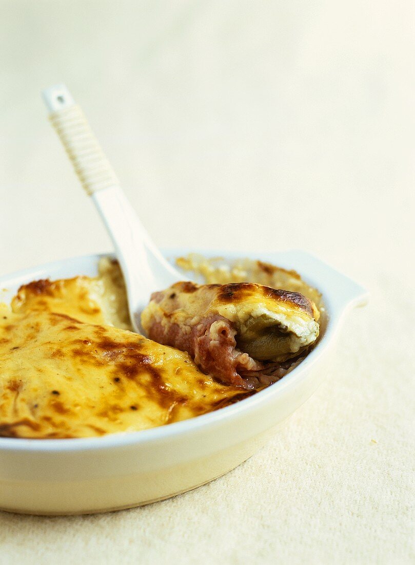 Gemüse-Schinken-Gratin