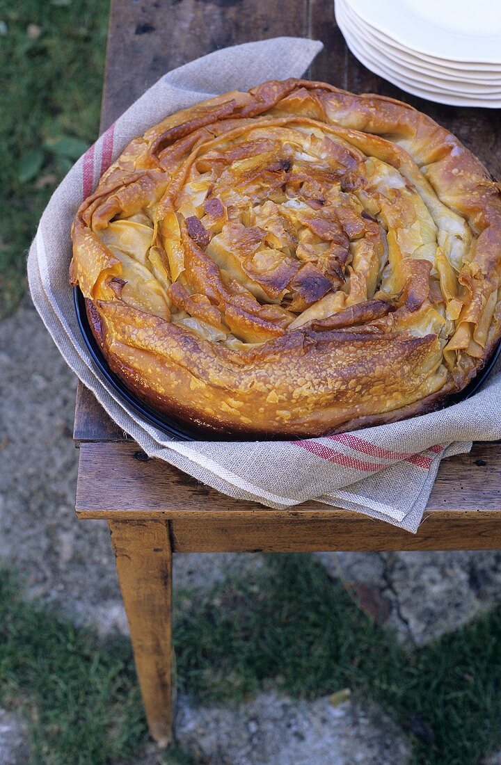 Pastis aux pommes (Apfelkuchen aus Blätterteig, Frankreich)