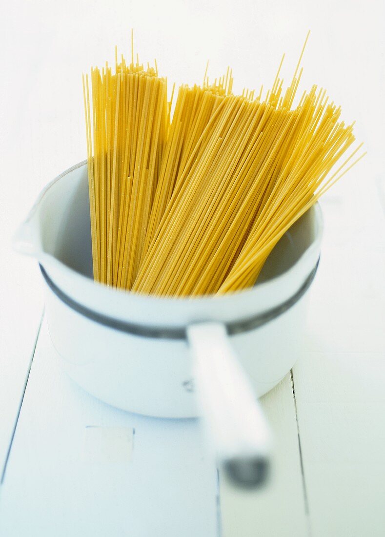 Spaghetti in einem Topf