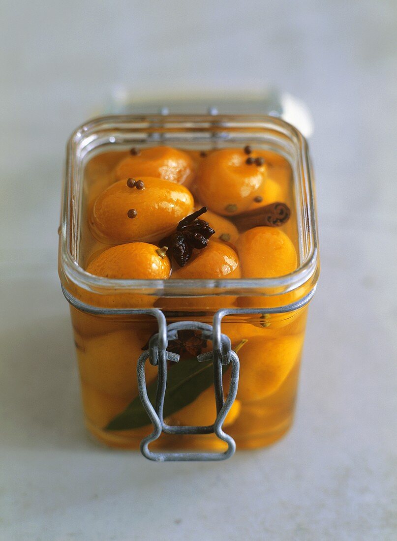 Pickled kumquats