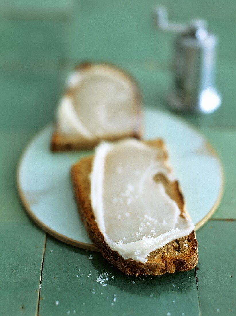 Goose dripping on farmhouse bread