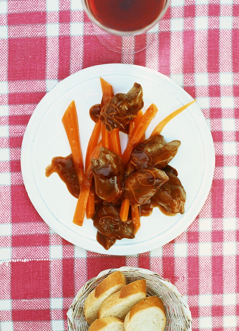 Entenbrust mit Balsamicosauce und glasierten Karotten