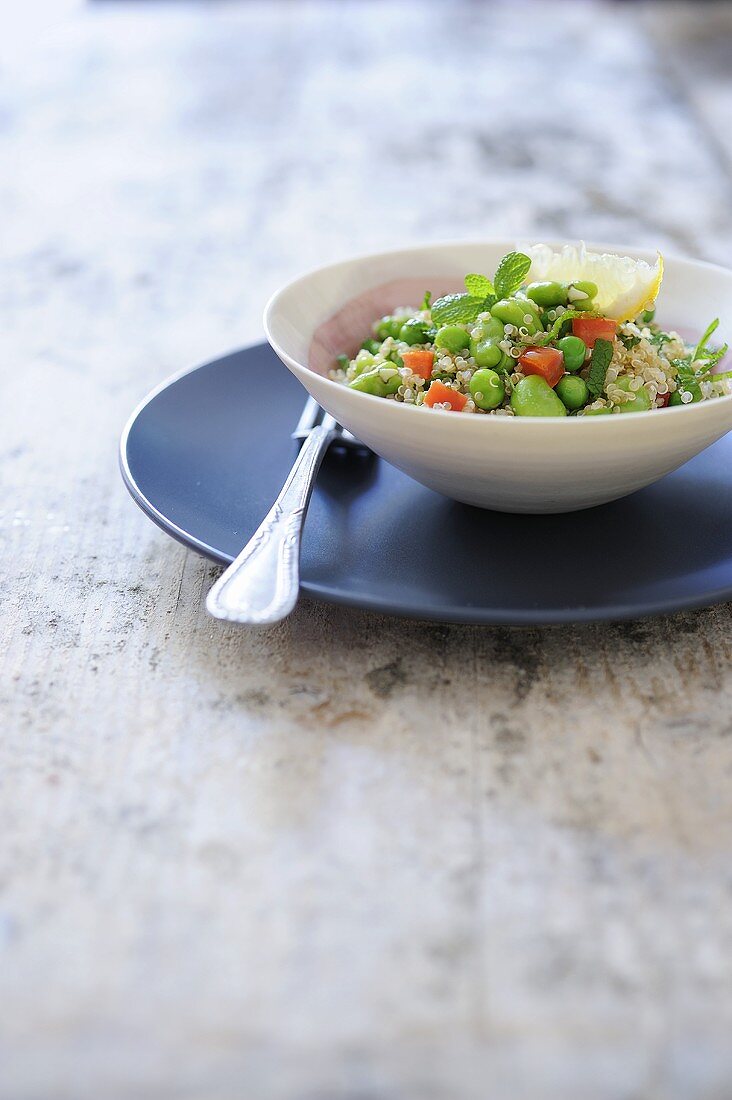 Quinoa tabbouleh with spring vegetables