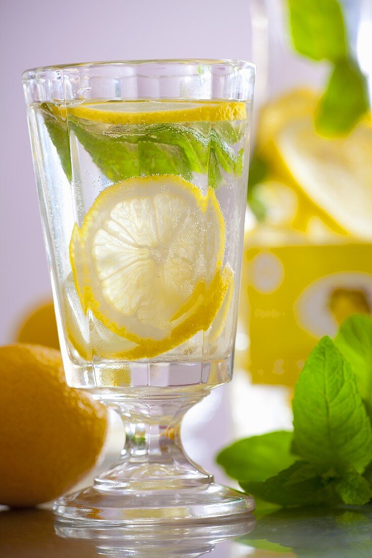 A glass of lemonade
