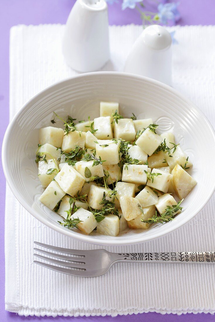 Fried celeriac